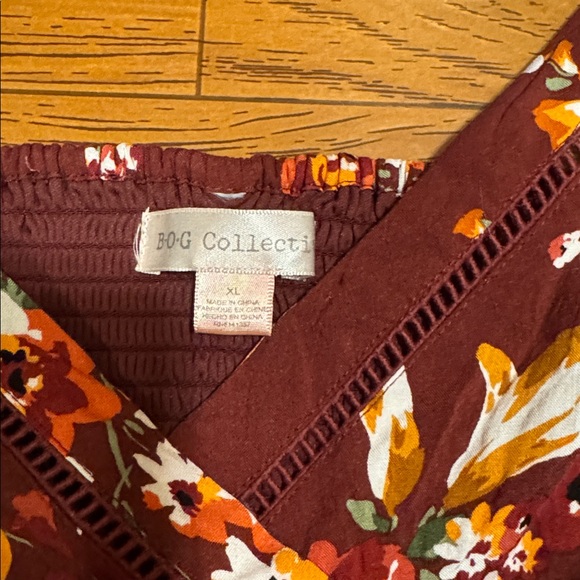 Floral Burgundy Sleeveless Romper - Picture 4 of 5